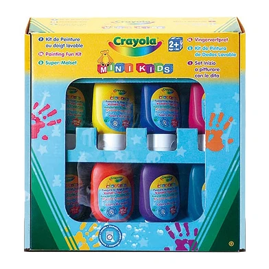 Crayola Mini Kids waschbare Fingerfarbe, 8 Stück.