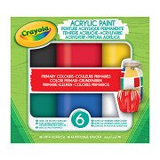 Crayola Acrylverf Primaire Tinten, 6st.