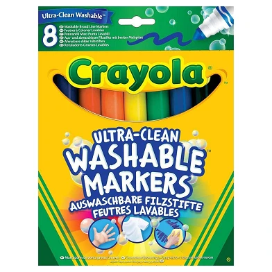 Crayola Ultra Clean Filzstifte mit Kegelspitze, 8 Stk.