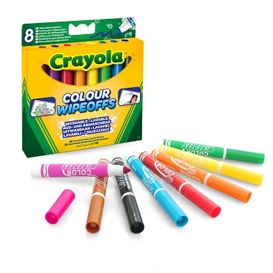 Marqueurs pour tableau blanc Crayola Color WipeOff, 8 pièces.