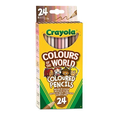 Crayola Colours of the World Buntstifte, 24 Stück.