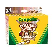 Crayola Colors of the World Filzstifte, 24St.