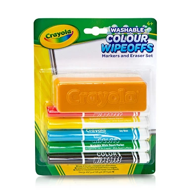 Stylos effaçables à sec Crayola avec gomme, 5 pcs.