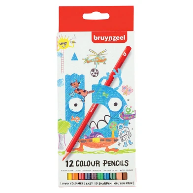 Crayons de couleur Bruynzeel pour enfants, 12 pcs.