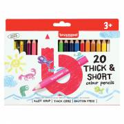 Crayons de couleur courts et épais Bruynzeel Kids, 20 pcs.