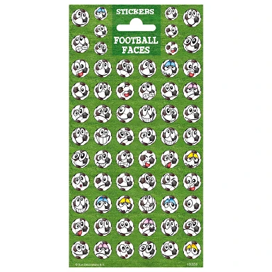Stickervel Twinkle - Voetbal Gezichten