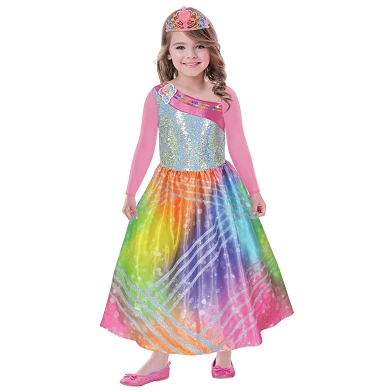 Verkleedset Barbie Regenboog, 8-10 jaar