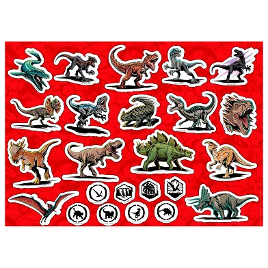 Jurassic World Schetsboek A4 + Stencils & Stickers