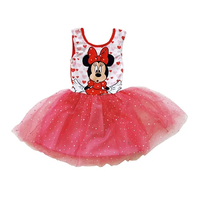 Robe de ballet Minnie Mouse, Rouge avec des coeurs