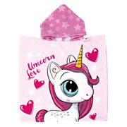 Poncho Unicorn Love, 55x110cm