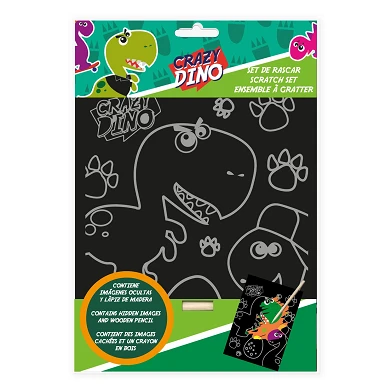 Scratch Art Crazy Dino