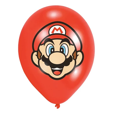 Super Mario Latexballons, 6 Stück.