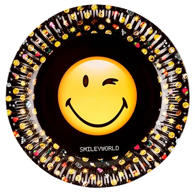 Smiley-Emoticons-Teller, 8 Stück.