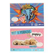 Sketchpad Animal Planet mit Aufklebern