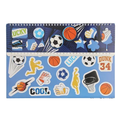 Schetsblok Sport met Stickers