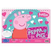 Peppa Pig Malvorlagen mit Schablone und Stickerbogen