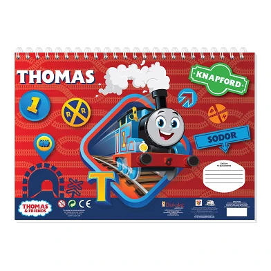 Carnet de croquis Thomas et ses amis avec pages à colorier et modèle
