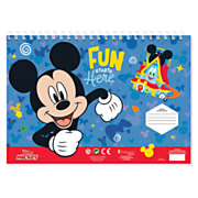 Mickey Mouse Malvorlagen mit Schablone und Stickerbogen