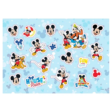 Coloriages Mickey Mouse avec pochoir et feuille d'autocollants
