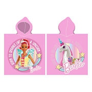 Barbie & Licorne Serviette Poncho Coton, 50x115cm