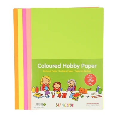 Hobbypapier Bright Colors A4, 75 Gramm, 100 Blatt