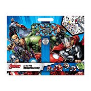 Zeichenblock Avengers mit Aufklebern und 3 Buntstiften, 40 Blatt