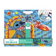Tekenblok Lilo & Stitch met Stickers en 3 Krijtjes, 40 Vellen