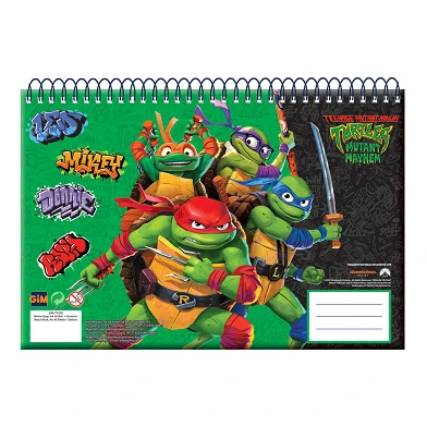 Zeichenblock Ninja Turtles A4, 30 Blatt