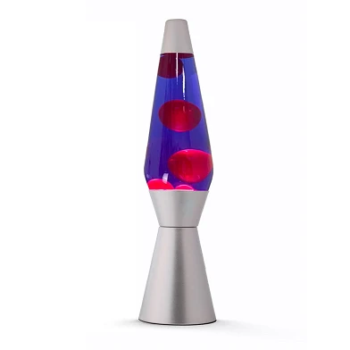 Lavalamp Zilver/Rood/Paars, 40cm