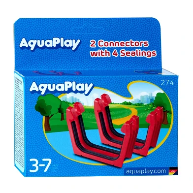 AquaPlay 274 - Verbindungsstück + Gummidichtungen, 2 Stk.