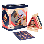 KAPLA, Schachtel mit 120 farbigen Planken - Blau/Rosa/Rot
