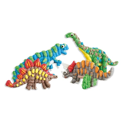 Cartes de dinosaures décoratives Playmais , 4 pièces.