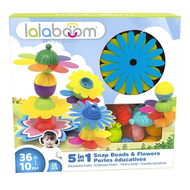 Lalaboom - Ensemble de perles avec fleurs, 25 pcs.