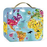 Janod - Wereldpuzzel Rond, 208st.