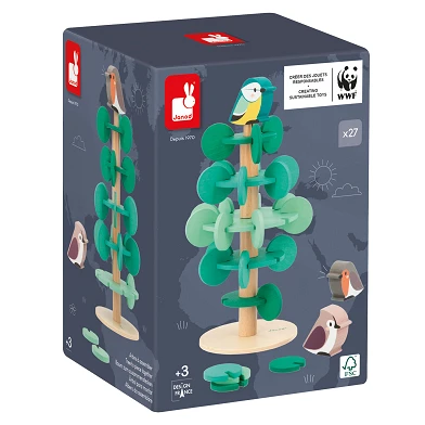 Janod WWF - Baukasten Baum mit Vögeln