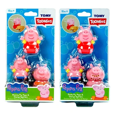 Tomy Peppa Pig Figuren Waterspuiters, 3st.