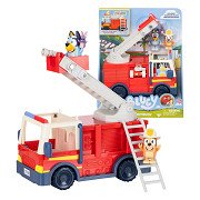 Le camion de pompiers de Bluey avec 2 figurines