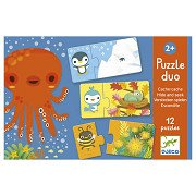 Djeco Puzzle Duo Hide and Seek, 25tlg.