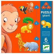 Djeco Safaritiere 6in1 Puzzle XL