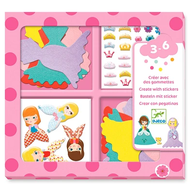 Djeco Créer avec des Stickers - Princesses