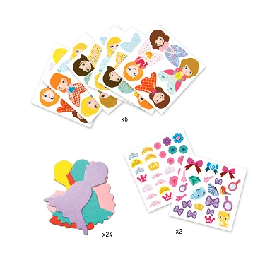 Djeco Créer avec des Stickers - Princesses