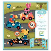 Djeco Herbruikbare Stickers Racen