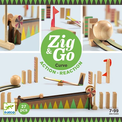 Djeco Zig & Go Action piste de réaction, 27 pièces.