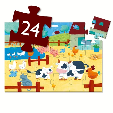 Djeco Puzzle Vache, 24 pcs.