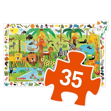 Djeco Suchpuzzle Dschungel, 35 Teile.