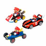 Super Mario Pull Back Race Cars, 3-tlg.