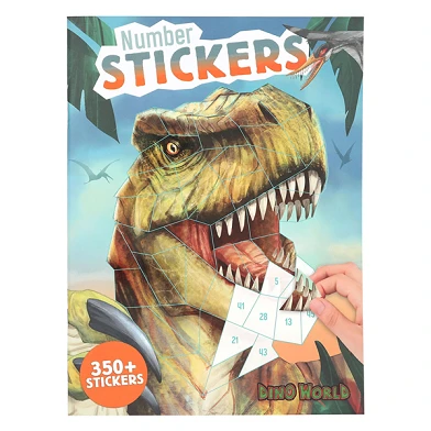 Livre d'autocollants avec numéros du Dino World