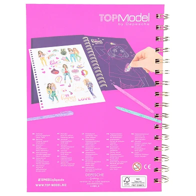 TOPModel Neon Doodle Kleurboek met Neon Stiften