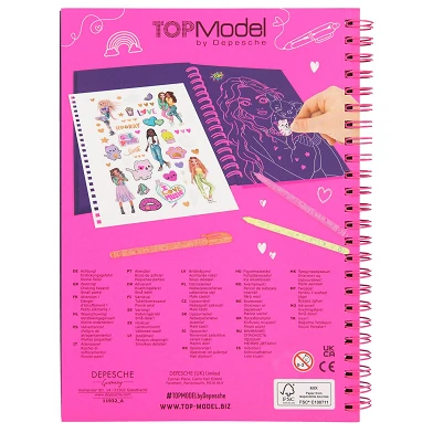 TOPModel Neon Doodle-Malbuch mit Neon-Markern