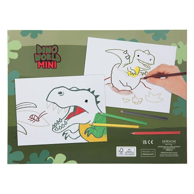 Dino World Punkt-zu-Punkt-Malbuch Mini Dino